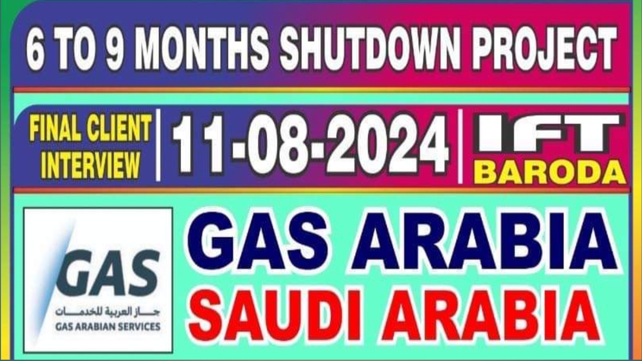 Gas Arabian Service Co. Saudi Arabia 6 TO 9 Month Shutdown Project In Saudi Arabia Gas Arabian Service Co. Saudi Arabia 6 TO 9 Month Shutdown Project In Saudi Arabia