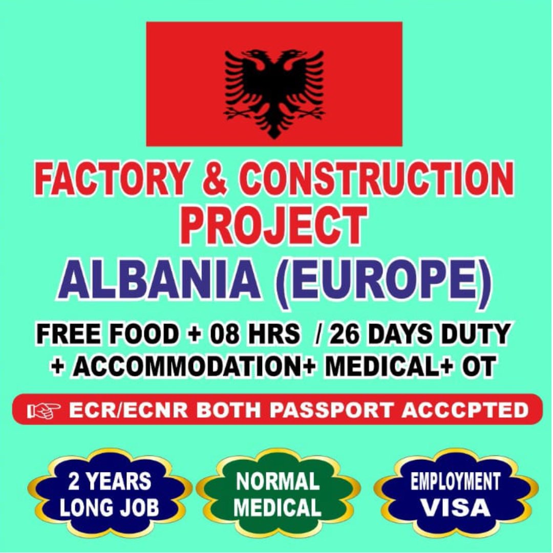 Exciting Job Opportunities in Albania for Factory & Construction Projects Europe