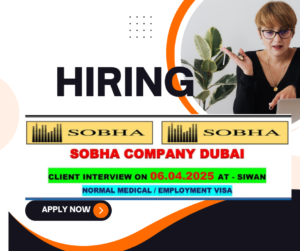 Ecxiting Job Opportunities with Sobha Company Dubai – Interviews on April 6, 2025