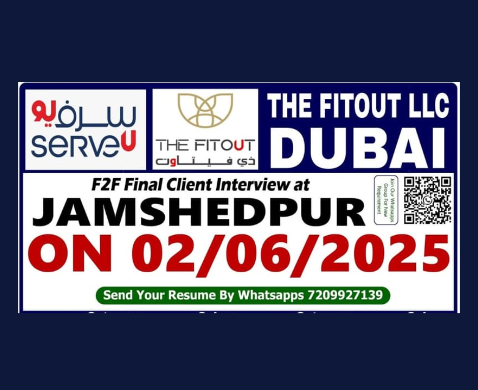 🏗️ Dubai Job Interview in Jamshedpur on 2nd June 2025 – The Fitout LLC