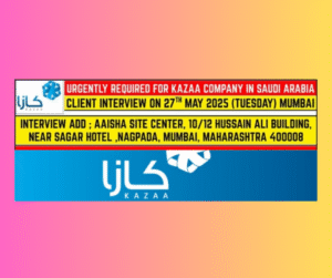 Urgent Job Vacancies for Kazaa Company in Saudi Arabia