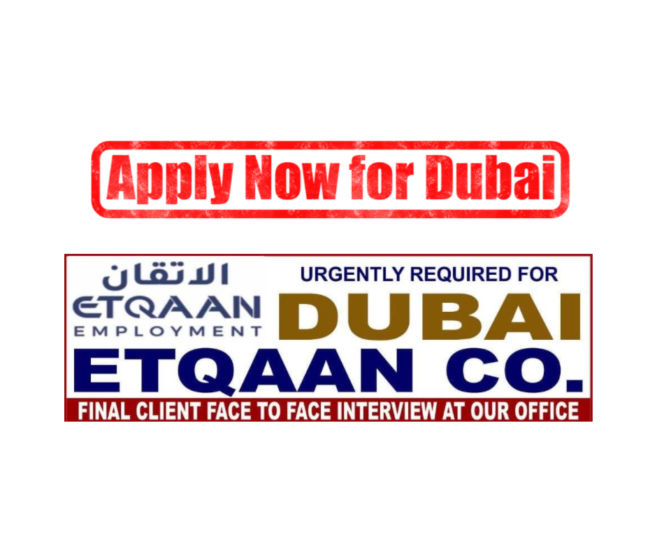 Urgent Hiring for Dubai: ETQAAN Company Face-to-Face Interview in Jamshedpur Urgent Hiring for Dubai: ETQAAN Company Face-to-Face Interview in Jamshedpur