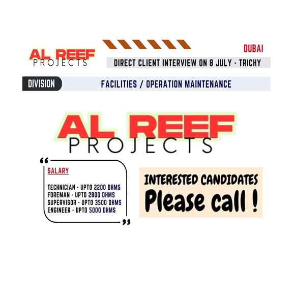 Exciting Job Opportunities in Dubai – Direct Client Interview July in Trichy