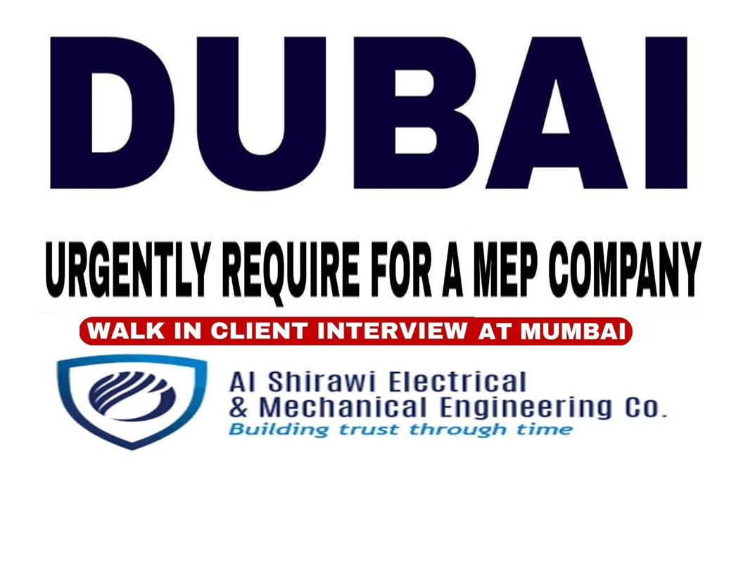 Exciting Dubai Job Openings at Al Shirawi MEP Company – Walk-in Mumbai