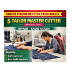 Urgent Demand for Tailor Master Cutters in Saudi Arabia