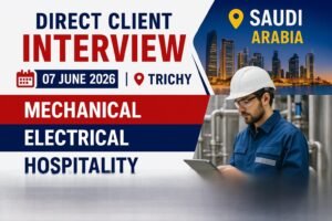 Saudi Services Company Jobs Interview 2026 – Trichy Direct Client Hiring