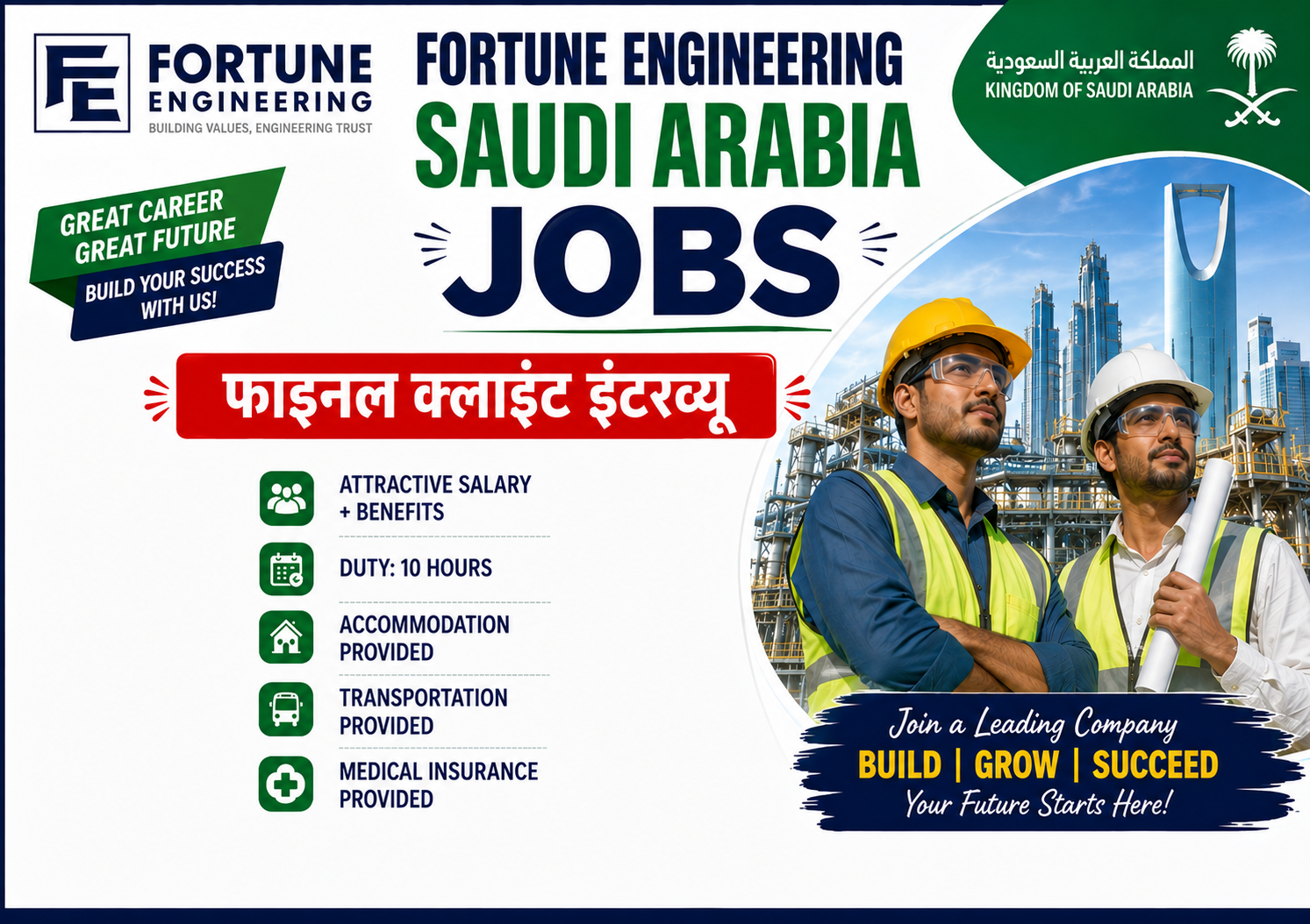 Ace the Final Client Interview for Fortune Engineering Saudi Arabia Jobs